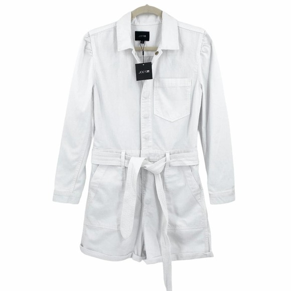 Joe's Jeans Womens Alexa Shortall Romper Talc White Size Small Cotton Denim - Picture 3 of 13
